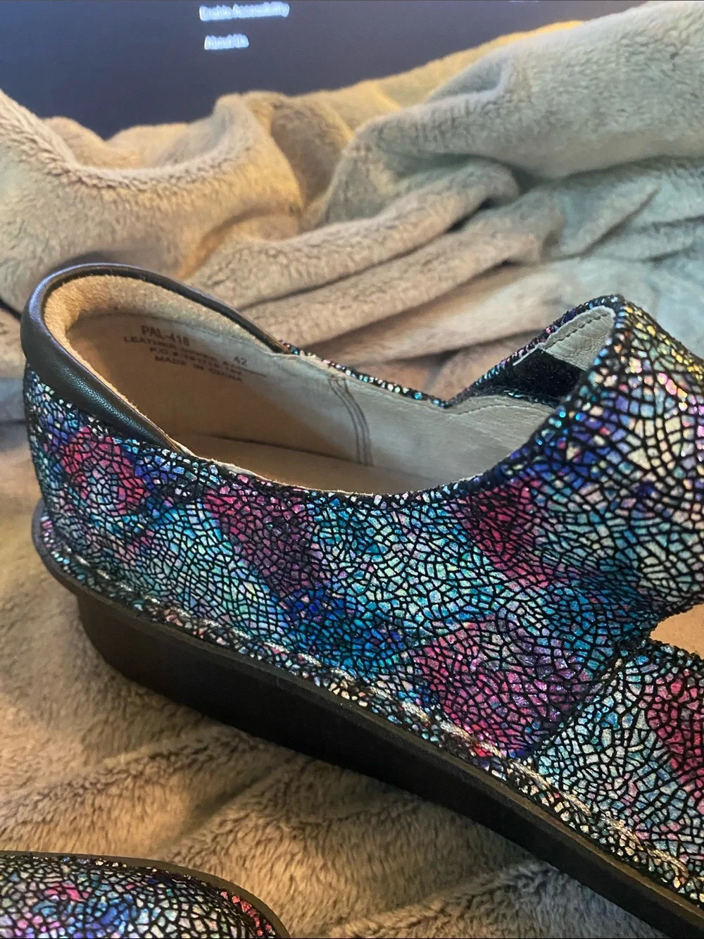 Alegria Black Slip-On Comfort Shoe